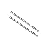 sourcing map 2Stk. 1,95mm Vollhartmetall Bohrer mit geradem Schaft für Edelstahllegierung Hartstahl Gehärtet auf 50 HRC
