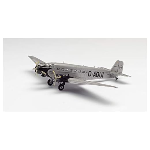 herpa 609395 19040 – Junkers Ju-52/3 m, Lufthansa D-Aqui, militär, flygare, modellplan, modelltillverkning, miniatyrmodeller, samlarobjekt, plast – skala 1:160