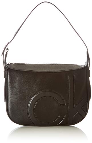 Calvin Klein Shoulder Bag, Borsa A Tracolla MD Donna, Nero, 28 Inches, Extra-Large