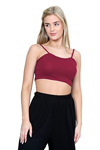 Chaleco de tirantes para mujer estilo bralet para tus sesiones de gimnasio y running en color vino