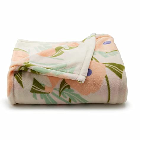 Lightweight Plush Fluffy Fuzzy Cozy Super Soft Throw Blanket Oversized 5' X 6' For Sofa Couch Chair Bed And For Travel In The Car (Pastel Floral) #TOP10