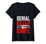 Photo Gallery donna coltello serial killer i true crime maglietta con collo a v Photo Gallery donna coltello serial killer i true crime maglietta con collo a v