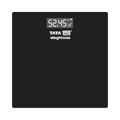 Tata 1mg Weightwise Digital Weighing Scale | 180kg Capacity, 4-Sensor Accuracy, Step-On Technology, Auto Calibration, LE