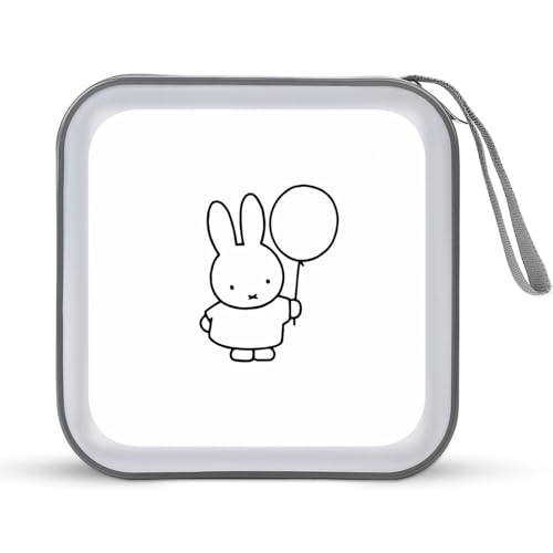 ミッフィー CDケース プラケース DVD収納ケース CD収納ボックス ディスクケース 防水 メディアケース 大容量 40枚収納 小型 持ち運び便利 薄型 ファスナー付 旅行