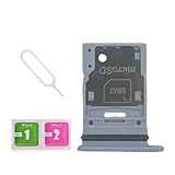 LNONLS Galaxy A35 5G Dual SIM Card Tray Slot Holder Replacement for Samsung Galaxy A35 5G SM-A356E/DS 6.6 inch with Sim Card Tray Open Eject Pin and SD Card Tray (Awesome Iceblue)