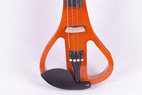 Electric Silent Violin 4/4 Natural Wood W/Case+Bow Cable For Students, Beginners Aldult Student Violin Violins Kit (Color : Orange) #TOP4