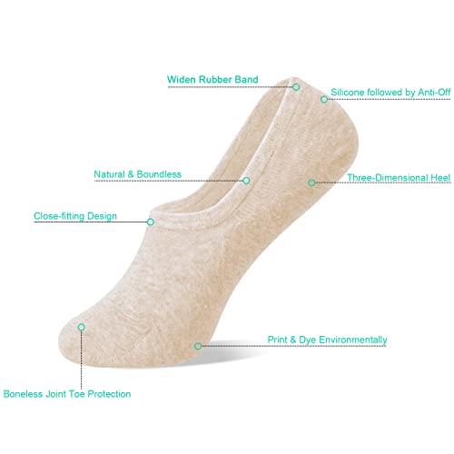 Dibaolong Womens No Show Socks Non Slip Flat Boat Line Low Cut Socks 6 Pairs #TOP1