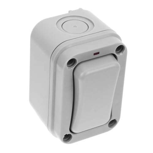 Interruptor exterior IP66 Veemoon con luz LED gris oscuro para pared 2