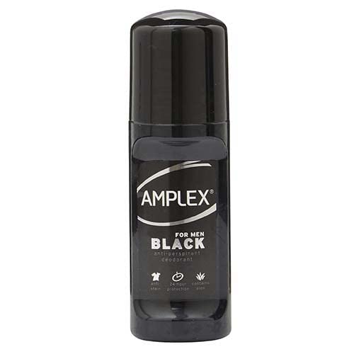 Amplex Black For Men Anti-Perspirant Deodorant Roll-On - 12 x 50ml - Image 3
