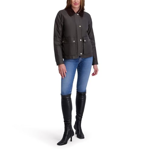 Kensie Women's Outerwear Coat, Chocolate Soft, Small