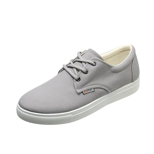 Skate Shoes Men 43 Fashion Men's Casual Shoes Flat Lace Round Toe Comfortable Casual Shoes Squash Shoes Men, gray, 7 UK