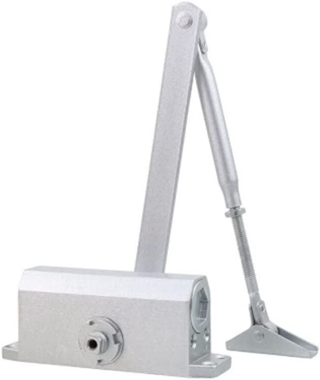 Cierrapuertas automático, de Seguridad de Velocidad de Cierre/Bloqueo Ajustable en Aluminio for Puertas izquierdas y derechas de 25 a 45 kg