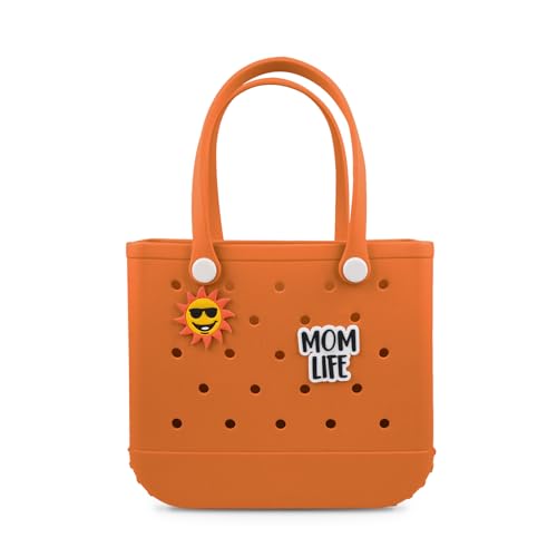 Beach Rubber Bag Tote Bag -Extra Large Waterproof Travel Women Handbag with Charms for Sports Beach Pool Groceries2