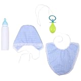 KICHOUSE Costume Adulto Oversize con Bavaglione Jumbo Blu Cappello Divertente e Ciuccio Gigante per Cosplay Halloween e Feste di Carnevale