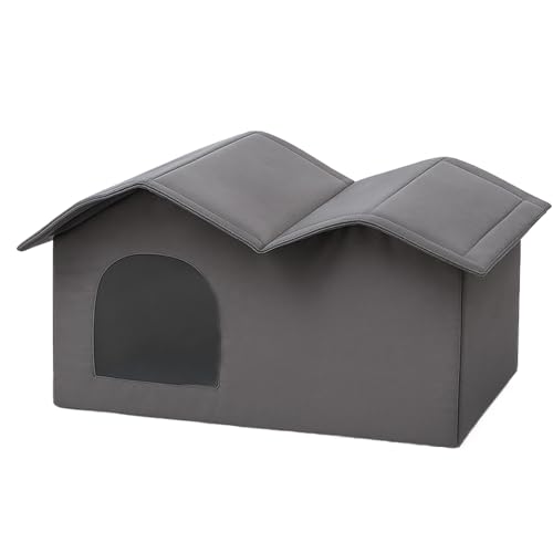 Casa refrescante para gatos – Cueva desmontable para mascotas, cómoda y caliente, refugio para clima | Creativos de larga duración, gatito, cachorro, perro pequeño, hogar, interior, exterior, cojín