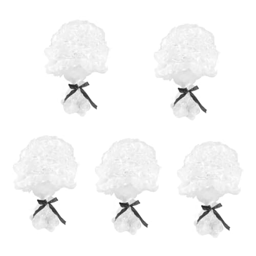 Perruque de juge homme lot de 5 pour cosplay et costume de scene boucle blanc
