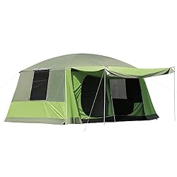 Outsunny Tenda da Campeggio con Veranda 8 Persone 405 × 305 × 225cm