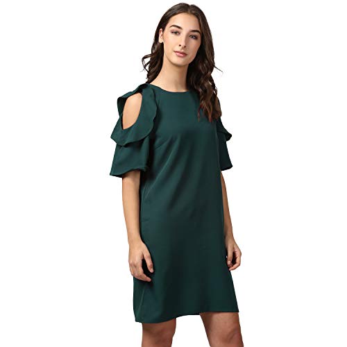 Image of Harpa Round Neck Solid Dress