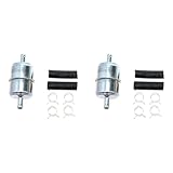 WIX 33033 Universal In-Line Fuel Filter with 3/8â€ Clamp-On Inlet/Outlet, Max Pressure 60-PSI (Pack