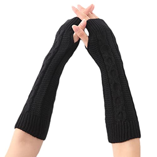 Luvas femininas para clima frio – mão para mulheres inverno tricotadas – Luvas elásticas para fazer