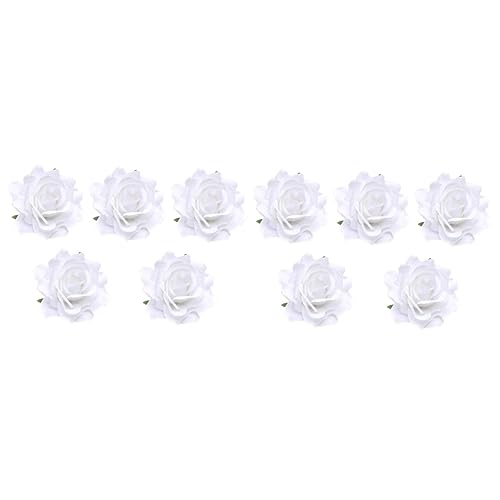 10 Broches de Flor Rosa Artificial para Novia y Horquillas de Pelo para Boda