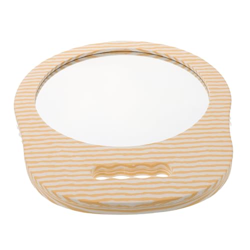 SOESFOUFU Salon Vintage Hand Mirror Foam Unbreakable Mirror Handle Hand Held Makeup Travel for Grooming