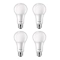 Philips LED 3-Way Flicker-Free A21 Bulb, EyeComfort Technology, 2150/1600/620 Lumen, Soft White Light(2700K), 150/100/50 Watt Equivalent, E26 Base, Title 20 Compliant (California Only), Pack of 4