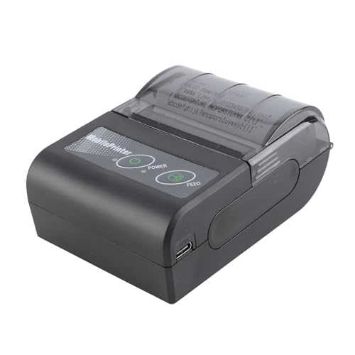 WOHPNLE Impresora de Recibos Bluetooth, Apagado y Encendido automático Impresora térmica inalámbrica portátil Batería de Larga duración Impresoras de Pegatinas de impresión Transparente