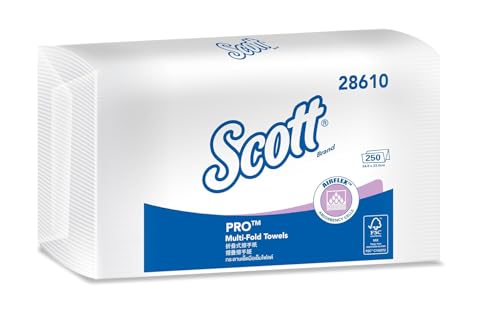 Scott Multi-Fold Paper Towel 28610 - 1 Pack x 250 Sheets (White Colour - Sheet Size 24 cm X 23.1 cm)