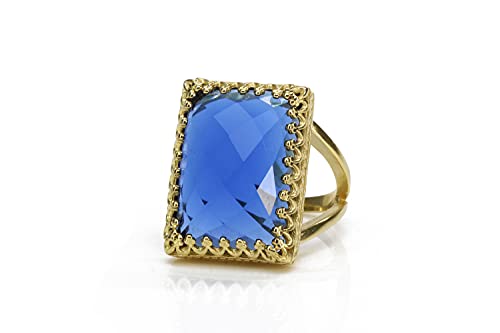 Bague saphir de laboratoire pour anniversaire de mariage et fiançailles