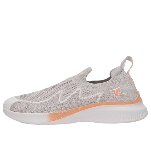Image of XTEP Running Shoes for Women Breathable Knitted Pull On Sports Walking Shoes Lightweight Casual Sneakers