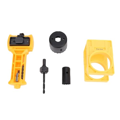 Kit mortaiseuse de porte Walmeck pour pose précise de verrou jaune