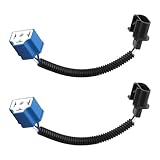 2PCS 7 Inch LED Headlight Connector Pigtail,H13 to H4 Adapter Headlight Socket,Heat Resistant Headlight Wiring Harness Compatible with Jeep Wrangler JK TJ Car Accessories
