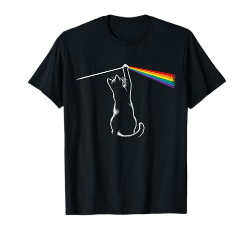 Playing with Light Cat Gift Men Kids Women Funny Cat T-Shirt
