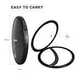 deweisn Magnifying Compact Cosmetic Mirror Elegant Pocket Handheld Makeup Mirror with Powerful 10x Magnification and 1x True View Mirror for Travel or Your Purse - Image 3