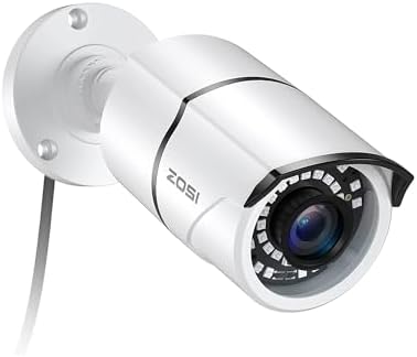 ZOSI 1080P 4-in-1 TVI/CVI/AHD/CVBS CCTV Security Camera 36 IR LEDs Outdoor Night Vision 100ft 3.6mm Bullet Camera Aluminum Metal Housing, Compatible for HD-TVI, AHD, CVI, and CVBS/960H Analog DVR