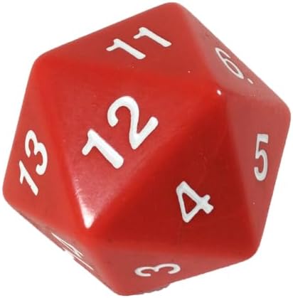 Red Jumbo Dice D20 Count Down 55mm Dice by Koplow Games image 2