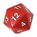 Red Jumbo Dice D20 Count Down 55mm Dice by Koplow Games