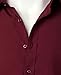 ZEROYAA Men's Regular Fit Dress Shirt Solid Wrinkle-Free Long Sleeve Casual Business Button Up Shirts with Pocket ZSSCL05-Maroon X-Large