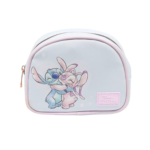 Trousse de maquillage en cuir Saffiano Stitch Love Bugs Impressions Vanity pour femme