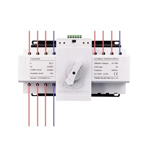 Commutateur de transfert automatique 4P 63A 380V ATS inverseur de source triphasé