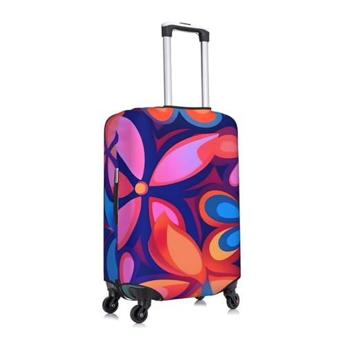 Colorful Flower Tribal Style Travel Luggage Cover for Suitcase Anti-Scratch Fashion Suitcase Protector Washable Elastic Baggage Covers Fits 29-32 Inch Luggage for Travel Beach Holiday2