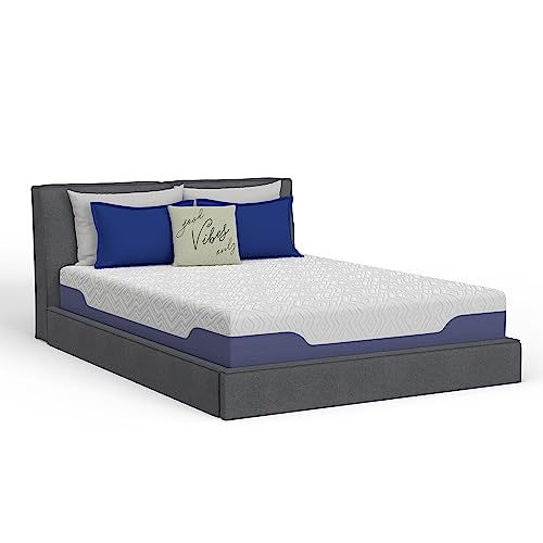 Image of Vibe Supreme Cooling Hybrid Mattress, Innerspring and Gel Memory Foam Mattress, Fiberglass Free, 12-Inch Bed in a Box, Full