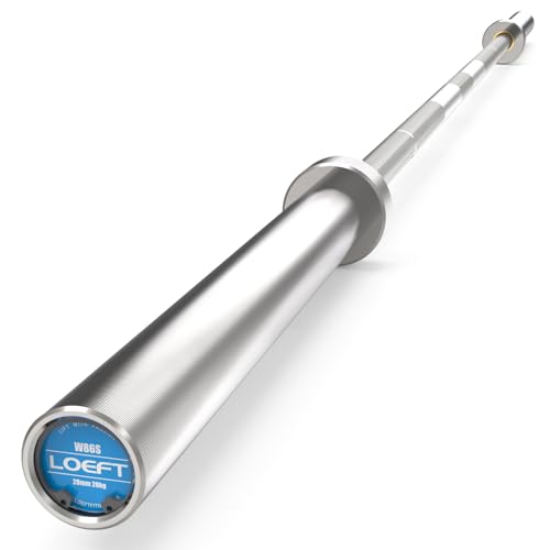 LOEFT Professional Weightlifting Barbell, 7ft Olympic Barbell for Weightlifting 45lbs, 2000 lbs Weight Capacity 215K PSI Weight Bar Fit 2