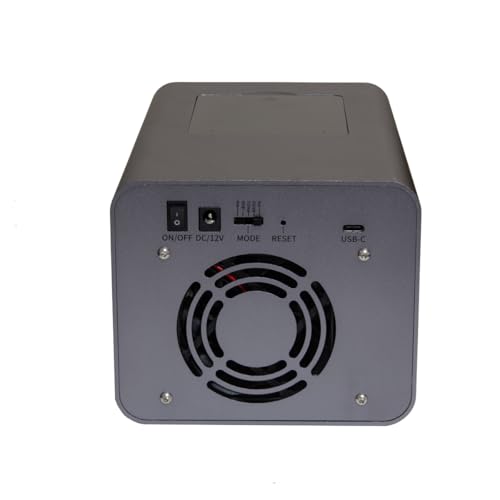 USB 3.2 (10Gbps) Type-C 2 Bay 2.5 Inch and 3.5 Inch SATA Hard Drive + 2 Bay M.2 NMVe Combo External Hard Drive Enclosure - Thumbnail 4