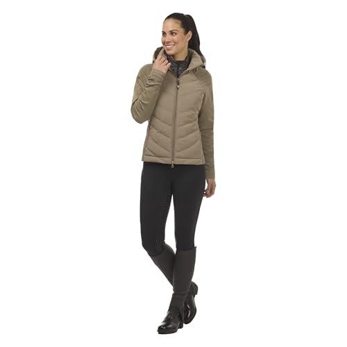 Image of Kerrits Women's EquiTech Quilted Equestrian Jacket - Warm, Flexible, Hooded Horse Riding Jacket with Thermoreflective Liner