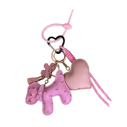 愛らしい犬の形状PUレザーバックパックペンダントスタイリッシュなキーチェーンバッグペンダント学校やレジャーアクティビティかわいい漫画犬