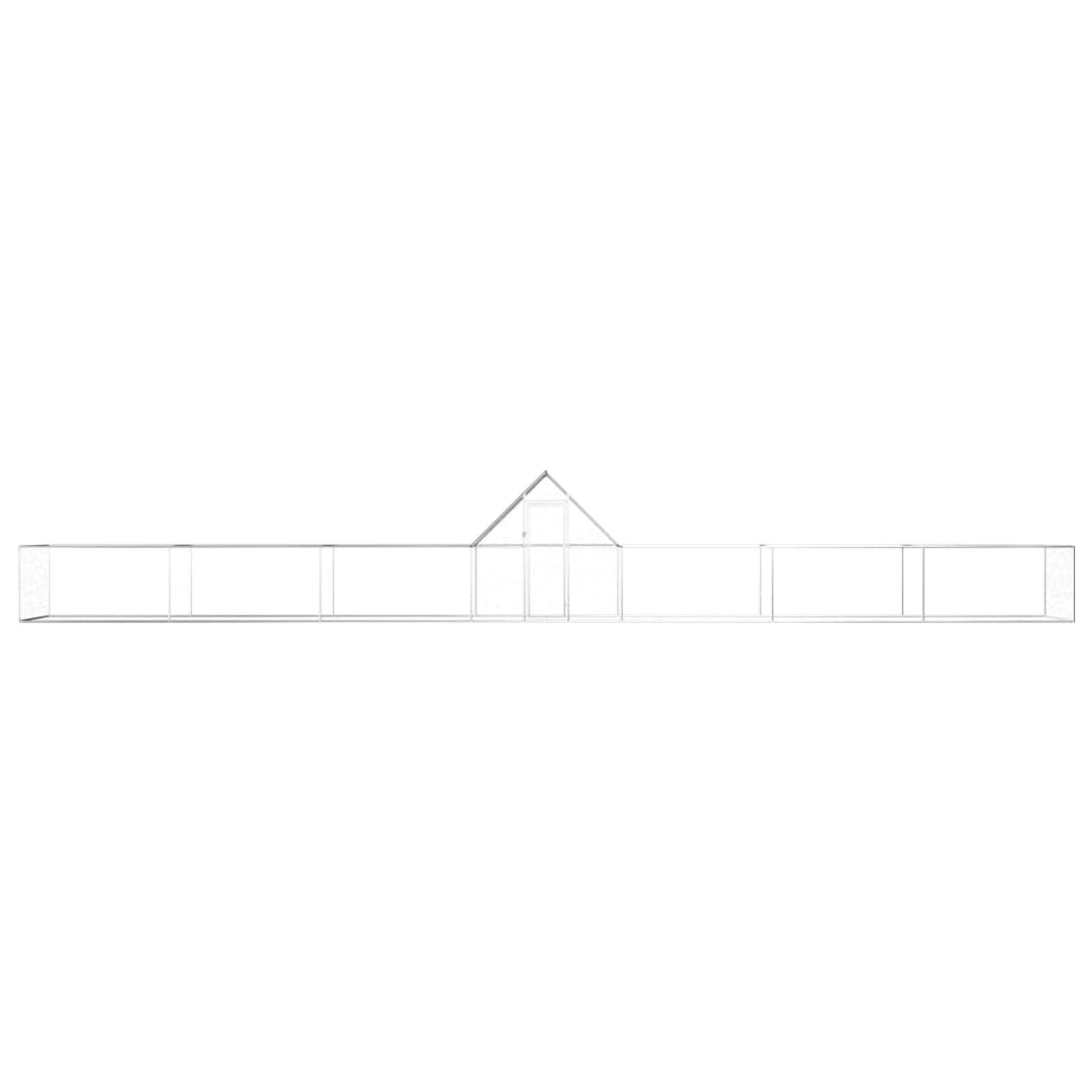 Kurnik 14 x 2 x 2 m stal ocynkowana, obudowa kurnika, kratka zewnętrzna, klatki i kurniki