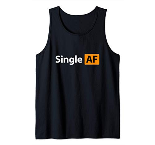 single AF tshirt, Fun porn tshirt. Tank Top