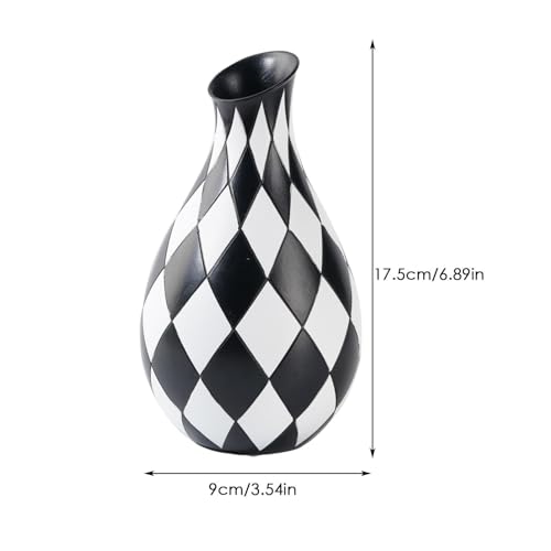 Jarrón negro y decorativo ideal para centros de mesa de boda y estantes de cocina modernos 6